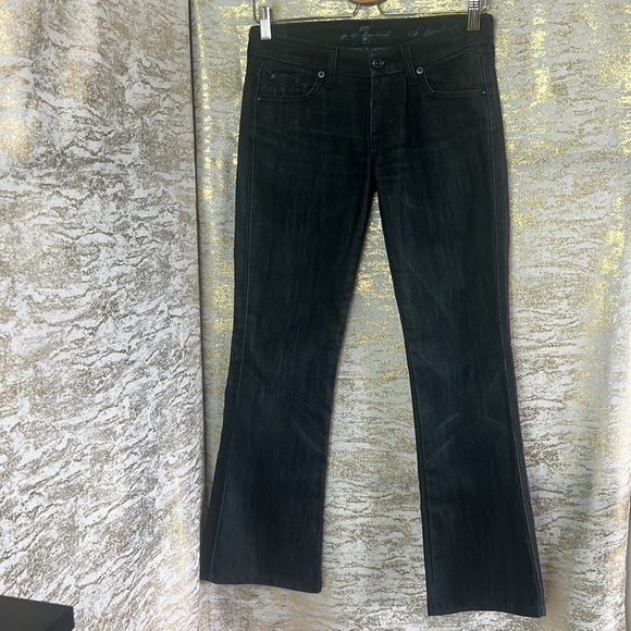 7 For All Mankind A Pocket Dark Wash Classic Jeans Size 25 - Picture 3 of 12